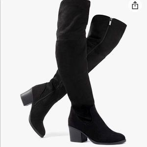 Black over the knee boots